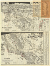 (Los Angeles Birdseye View) Map of Los Angeles | Motor Map of the Pacific-Southwest [with verso] Map of Los Angeles and Vicinity