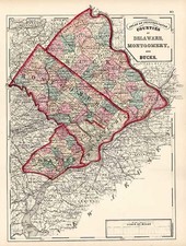 Mid-Atlantic Map By Gray  &  Henry Francis Walling