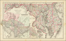 Washington, D.C., Maryland and Delaware Map By Frank A. Gray