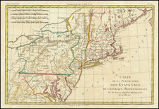 New England, New York State and Mid-Atlantic Map By Rigobert Bonne