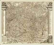 Rome Map By Pieter van der Aa