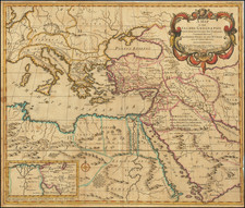 Middle East and Holy Land Map By John Senex