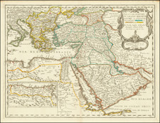 Turkey, Middle East, Arabian Peninsula and Turkey & Asia Minor Map By Nicolas Sanson