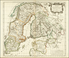 Baltic Countries, Scandinavia and Finland Map By Nicolas Sanson