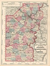 Mid-Atlantic Map By Gray  &  Henry Francis Walling