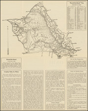 Oahu  Hawaiian Islands . . . Map Compiled for the Hawaii Promotion Committee  By H.E. Newton  / Island of Oahu Territory of Hawaii Map and Guide   (Large Inset of Pearl Harbor)