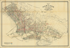 California and San Francisco & Bay Area Map By Woodward, Watson & Co.