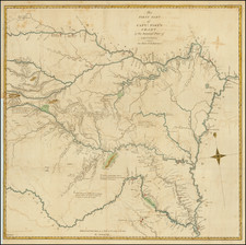 Louisiana, Arkansas, Texas, Kansas, Missouri, Nebraska and Oklahoma & Indian Territory Map By Zebulon Montgomery Pike