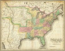 United States Map By Henry Charles Carey  &  Isaac Lea