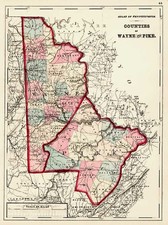 Mid-Atlantic Map By Gray  &  Henry Francis Walling