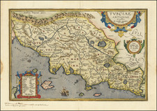 Northern Italy Map By Abraham Ortelius