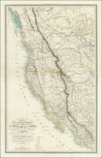 United States, Texas, Southwest, Rocky Mountains, Mexico and California Map By Eugene Duflot De Mofras