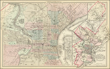 Philadelphia Map By O.W. Gray