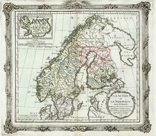 Europe and Scandinavia Map By Louis Brion de la Tour