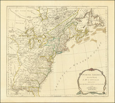 United States and American Revolution Map By Robert Sayer  &  John Bennett