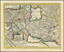 Central Asia & Caucasus and Turkey & Asia Minor Map By Philipp Clüver