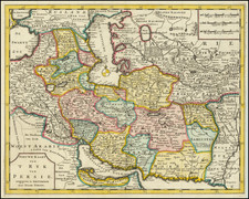 Central Asia & Caucasus and Persia & Iraq Map By Isaak Tirion