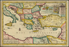 Turkey, Mediterranean, Turkey & Asia Minor and Greece Map By Pieter van der Aa