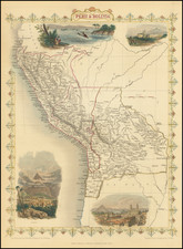 Paraguay & Bolivia and Peru & Ecuador Map By John Tallis