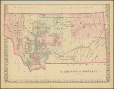 Montana Map By Samuel Augustus Mitchell Jr.