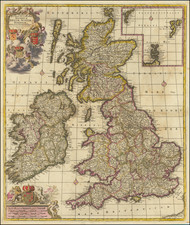 British Isles Map By Frederick De Wit