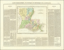 Louisiana Map By Jean Alexandre Buchon