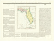 Carte geographique, statistique et historique de la Floride