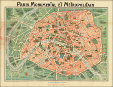 Paris and Île-de-France and Pictorial Maps Map By Robelin