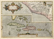 Southeast, Mexico and Caribbean Map By Abraham Ortelius