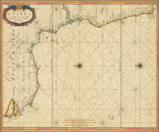 South Africa and West Africa Map By Pieter Goos