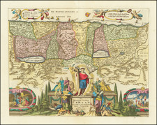 Holy Land Map By Jan van den Avelen