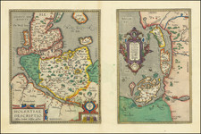 Holsatiae Descriptio [with] Rugiae Usedomiae et Iulinae Wandalicarum insularum Vera descrtiptio  1584
