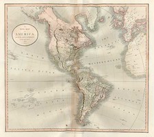 South America and America Map By John Cary