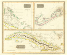 Chart of the Bahama Islands [with] The Bermudas or Summer Islands [with] Island of Cuba By John Thomson