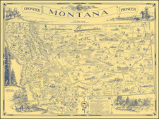 Montana and Pictorial Maps Map By Irvin Shope