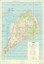 (Second World War - Iwo Jima) Special Air and Gunnery Target Map | Scale 1: 10,000