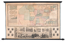 United States Map By Edward Hooker Ensign  &  Timothy Ensign