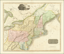 New England, New York State and Mid-Atlantic Map By John Thomson