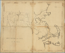 Massachusetts Map By E. Howe