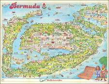 Bermuda and Pictorial Maps Map By Bing Chapelle