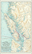 Washington and British Columbia Map By Canadian Pacific Railway / Poole Brothers