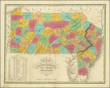 Mid-Atlantic, Pennsylvania and Delaware Map By Anthony Finley