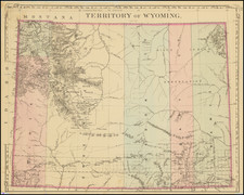 Wyoming Map By Samuel Augustus Mitchell Jr.