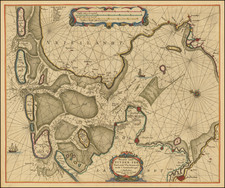Pascaarte vande Zuyder-Zee, Texel, ende Vlie-stroom, als mede 't Amelander-gat . . . 1666 By Pieter Goos