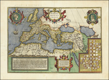 Italy, Mediterranean and Turkey & Asia Minor Map By Abraham Ortelius