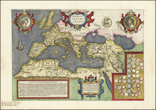 Europe, Italy, Mediterranean and Turkey & Asia Minor Map By Jacob Honervogt