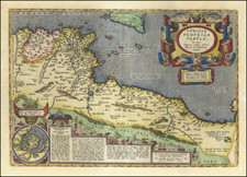 Africae Propriae Tabula In qua, Punica regna uides; Tyrios, et Agenoris urbem … 1590 [shows Malta] By Abraham Ortelius