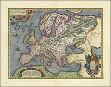 Europe Map By Abraham Ortelius