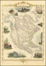 North America Map By John Tallis