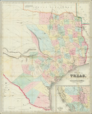 Texas Map By J. Eppinger  &  Francis C. Baker